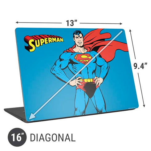 DC Comics Superman Classic Art Pose Universal Laptop 16in (13 x 9.4in) Skin